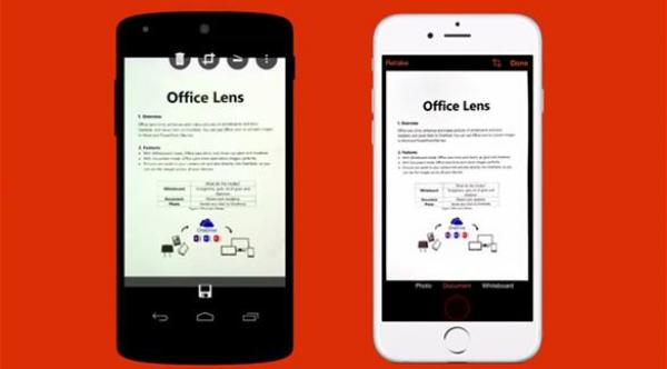 مايكروسوفت توفر تطبيق Office Lens لنظامي iOS وأندرويد