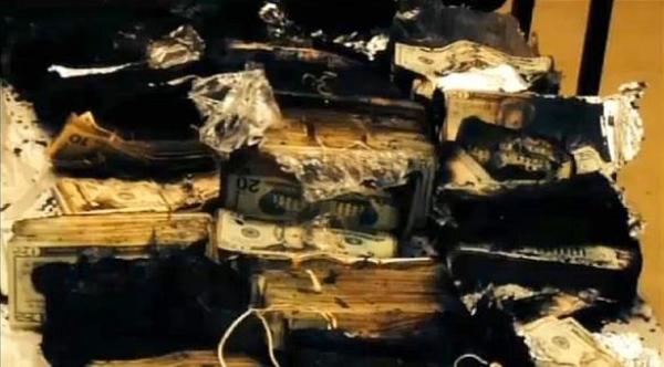 بالصور: احتراق مليون دولار داخل شاحنة أمريكية