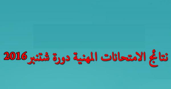 وزارة التربية الوطنية تفرج عن نتائج امتحانات الكفاءة المهنية 2016 (اللوائح الكاملة)