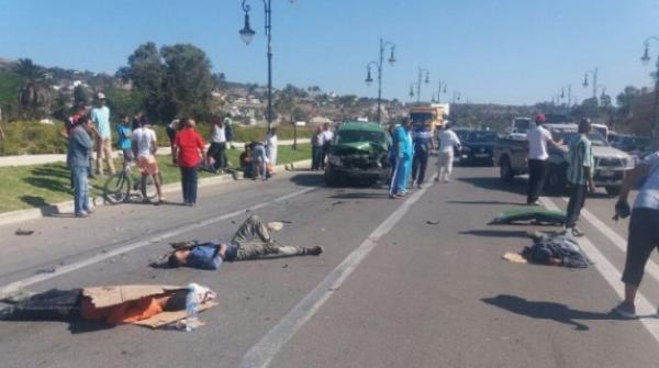 إصابة سائحات فرنسيات بشكل بليغ في حادثة سير خطيرة بطنجة