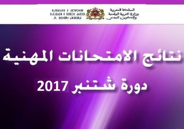 وزارة التربية الوطنية تفرج عن نتائج امتحانات الكفاءة المهنية 2017