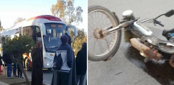 حافلة للمسافرين تقتل ستينيا وترسل زوجته في حالة خطيرة للمستعجلات (صور)