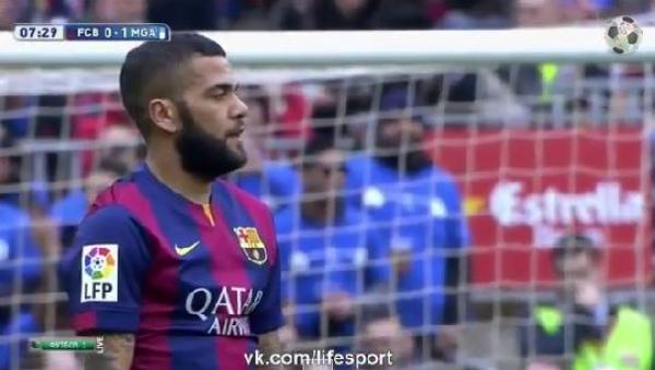 أهداف مباراة برشلونة وملقا 0-1