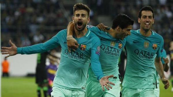 أهداف مباراة بوروسيا مونشنغلادباخ و برشلونة 1-2