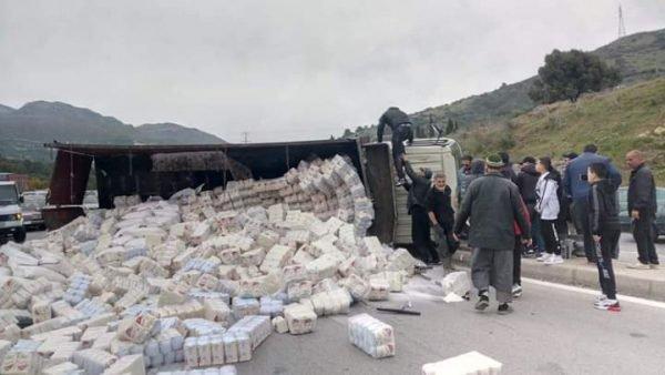 السُكر يقطع الطريق بين طنجة وتطوان (فيديو)