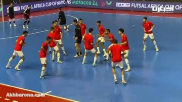 تسخينات أسود الفوتصال قبل مواجهة زامبيا